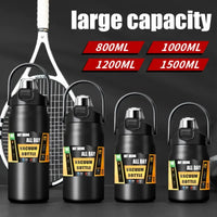 Thumbnail for Portable Thermos with Straw Outdoor Sport 304 Stainless Steel Thermal Mug Tumbler Travel Outdoor Vacuum Flasks Hot Water Bottle