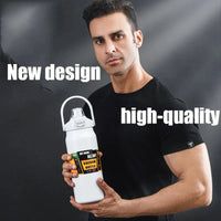 Thumbnail for Portable Thermos with Straw Outdoor Sport 304 Stainless Steel Thermal Mug Tumbler Travel Outdoor Vacuum Flasks Hot Water Bottle