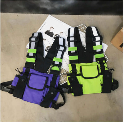 Cabin Crew Crossbody Chest Bag — Reflective Oxford Sling