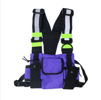 Thumbnail for Cabin Crew Crossbody Chest Bag — Reflective Oxford Sling in purple