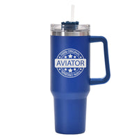 Thumbnail for %100 Original Aviator Designed 40oz Stainless Steel Car Mug With Holder