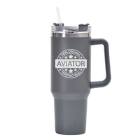 Thumbnail for %100 Original Aviator Designed 40oz Stainless Steel Car Mug With Holder