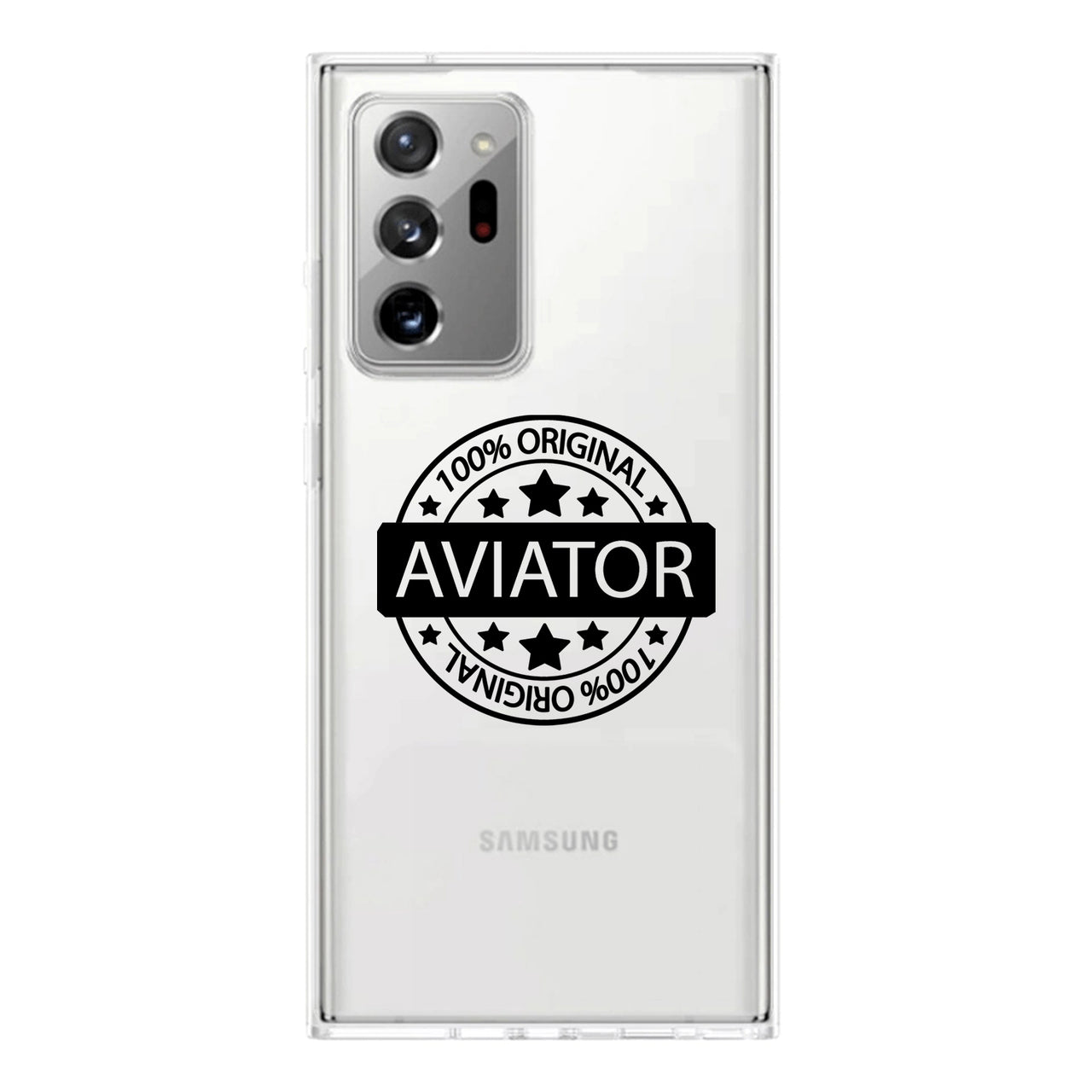 100 Original Aviator Designed Transparent Silicone Samsung S & Note Cases