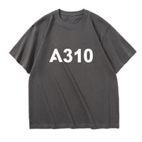 Thumbnail for A310 Flat Text Designed Relax Fit T-Shirts