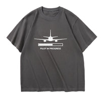 Thumbnail for Pilot In Progress Designed Relax Fit T-Shirts