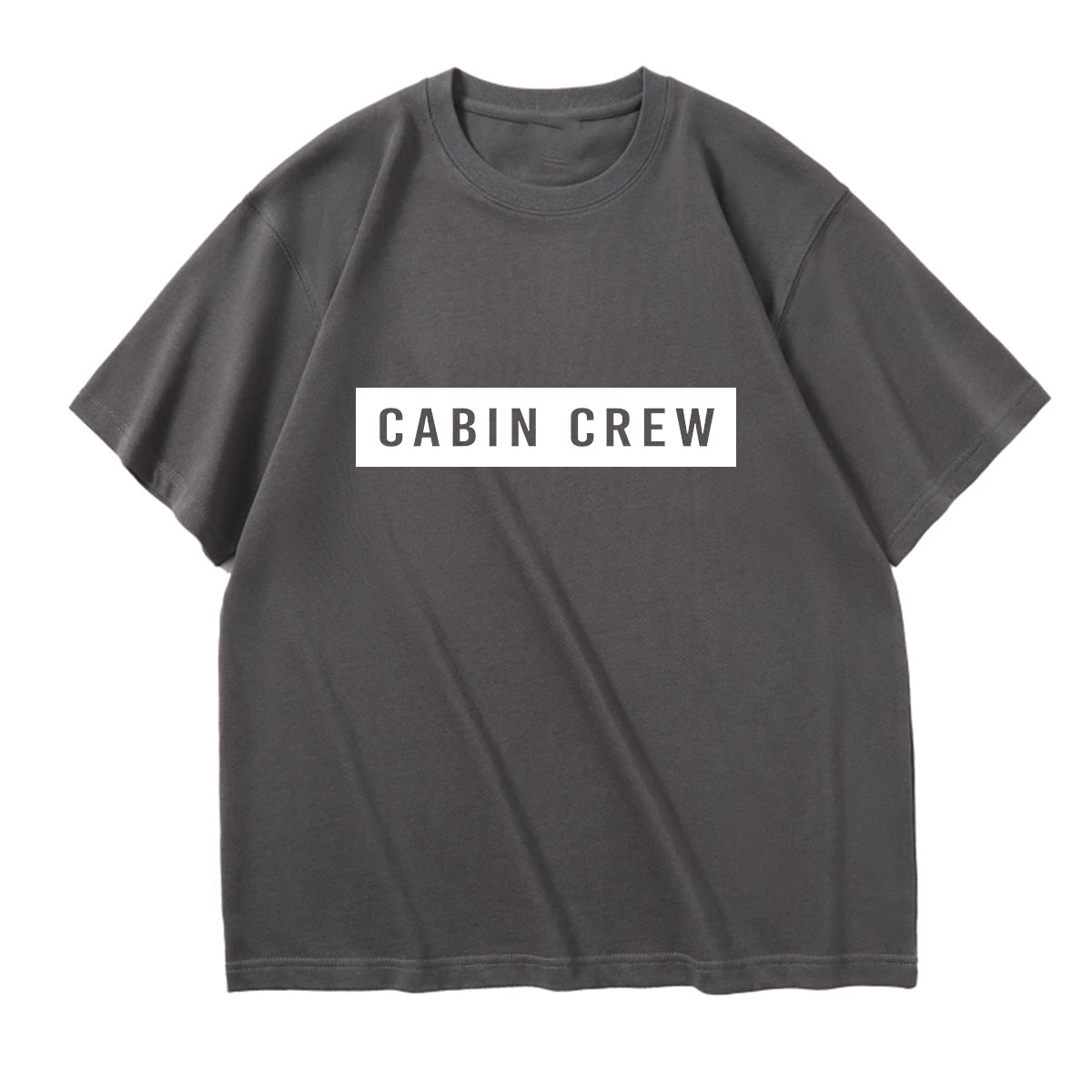 Cabin Crew Text Designed Relax Fit T-Shirts