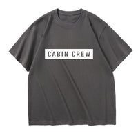 Thumbnail for Cabin Crew Text Designed Relax Fit T-Shirts