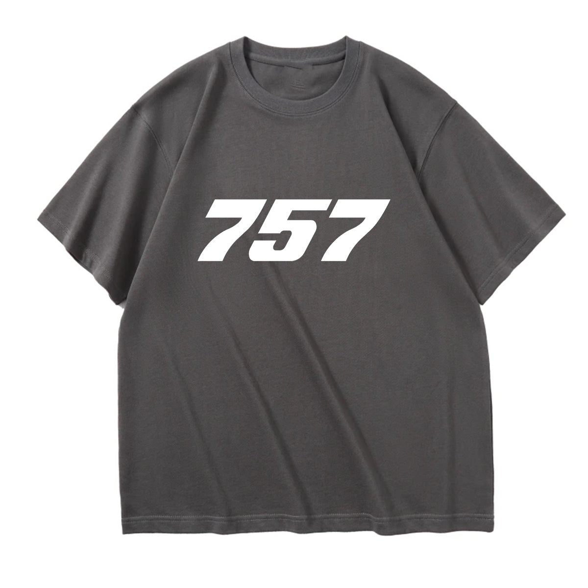 757 Flat Text Designed Relax Fit T-Shirts