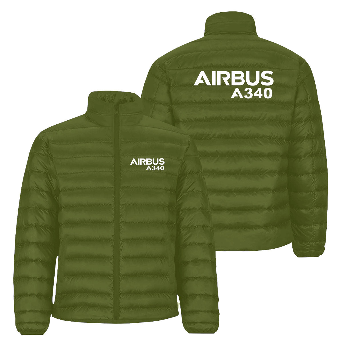 Airbus A340 & Text Designed Padded Jackets