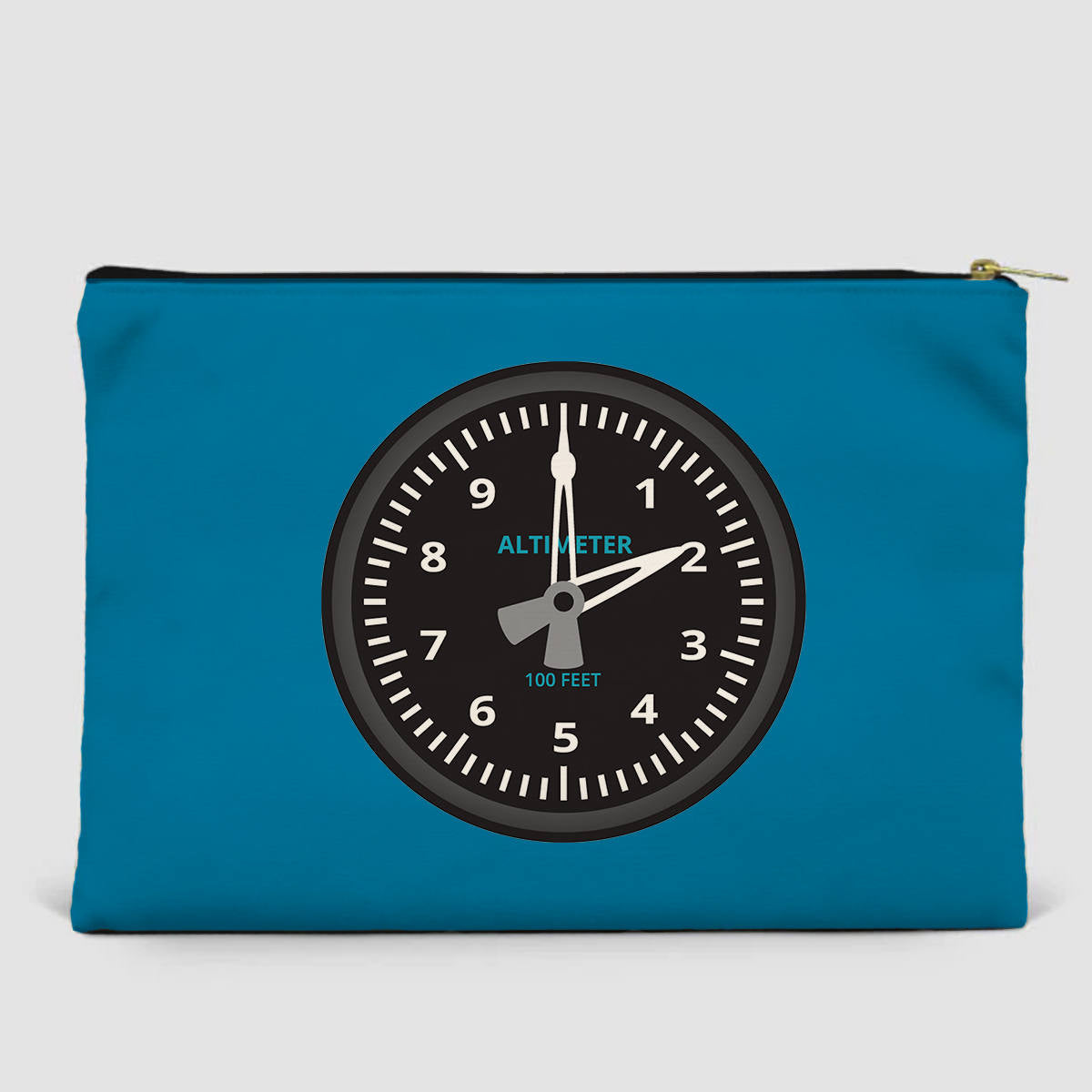 Airplane Instruments (Altimeter) Designed Zipper Pouch