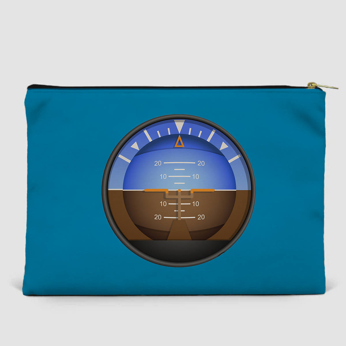 Airplane Instruments (Gyro Horizon 2) Designed Zipper Pouch