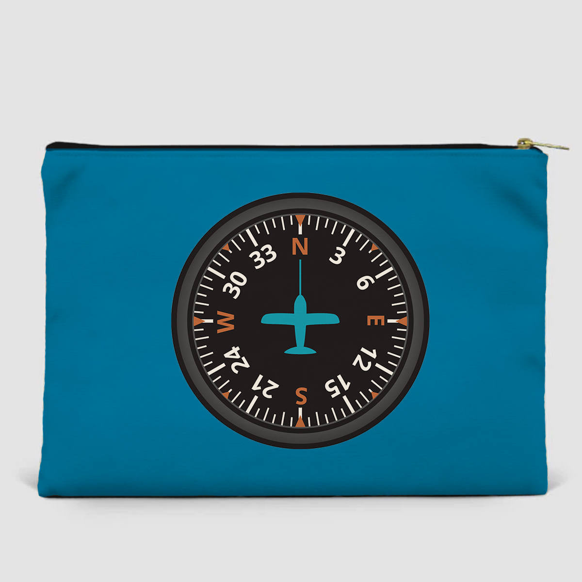 Airplane Instruments (Heading) Designed Zipper Pouch