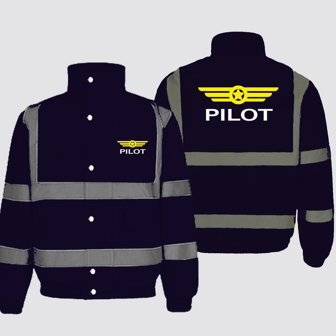 Pilot & Badge Designed Reflective Winter Jackets