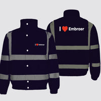 Thumbnail for I Love Embraer Designed Reflective Winter Jackets