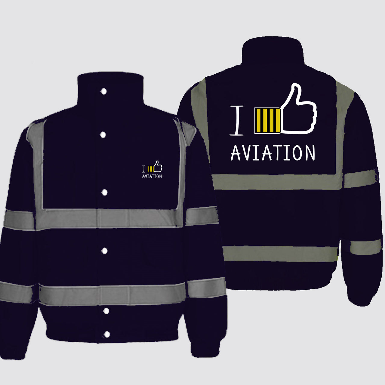 I Like Aviation Designed Reflective Winter Jackets