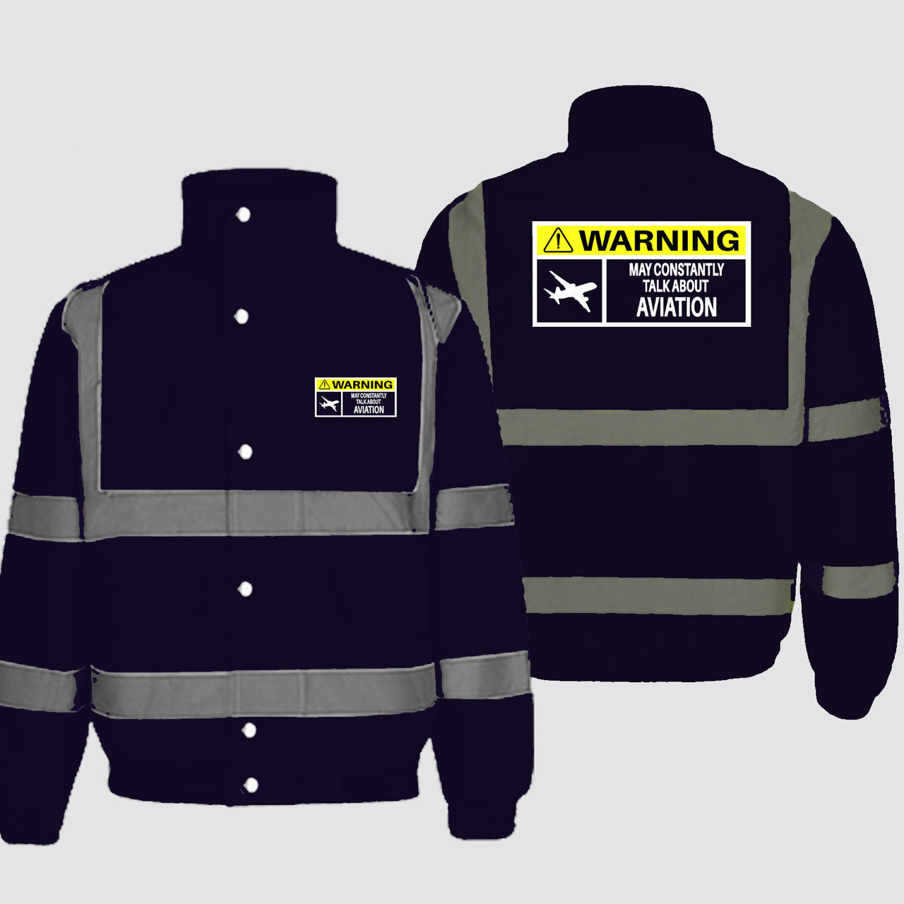 Warning May Constantly Talk About Aviation Designed Reflective Winter Jackets