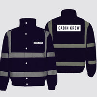 Thumbnail for Cabin Crew Text Designed Reflective Winter Jackets