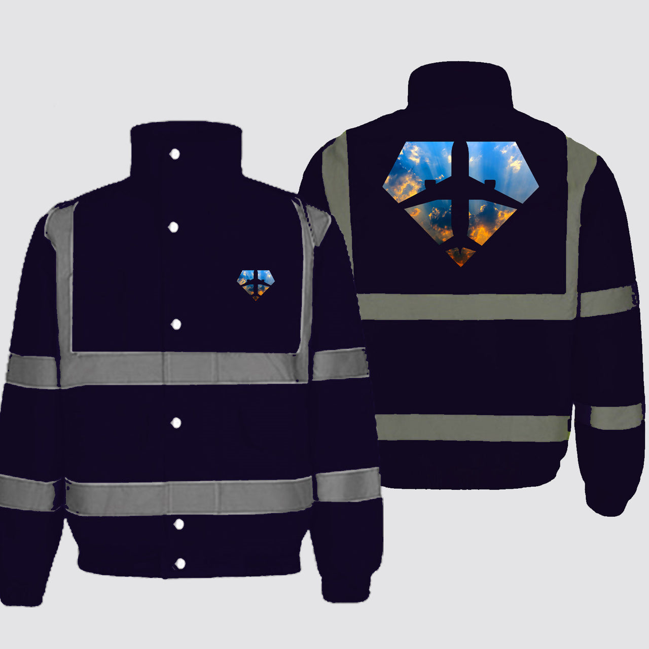 Supermen of The Skies (Sunrise) Designed Reflective Winter Jackets