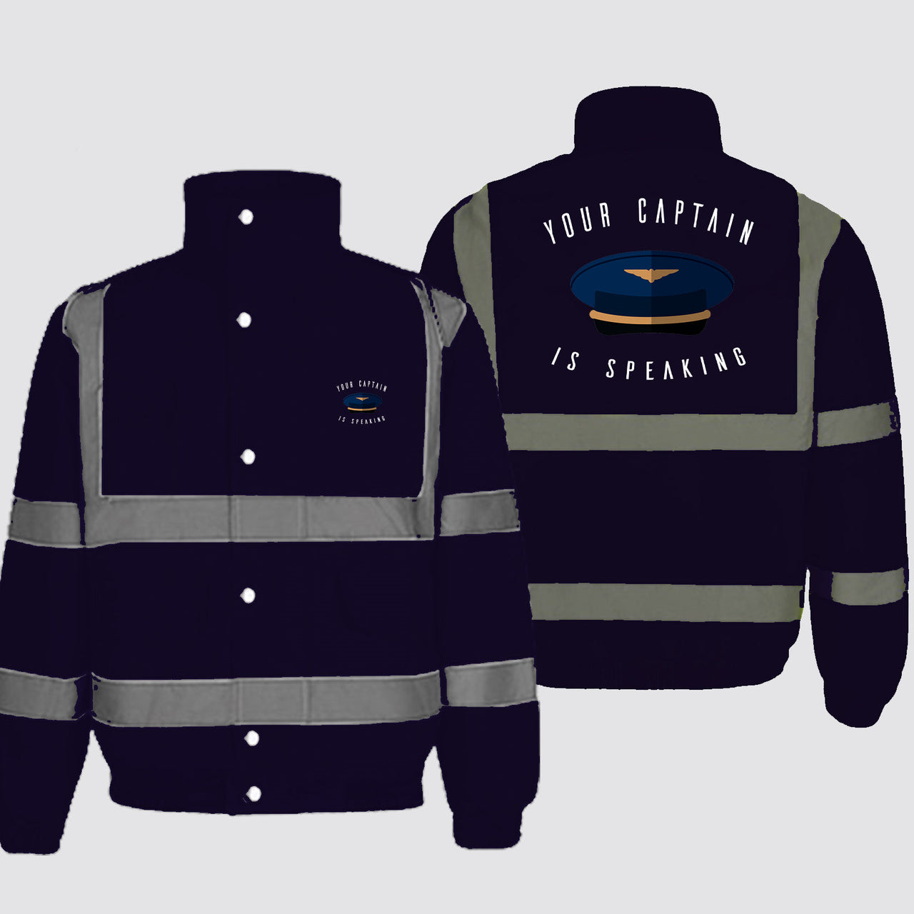 Your Captain Is Speaking Designed Reflective Winter Jackets