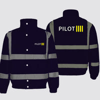 Thumbnail for Pilot & Stripes (4 Lines) Designed Reflective Winter Jackets