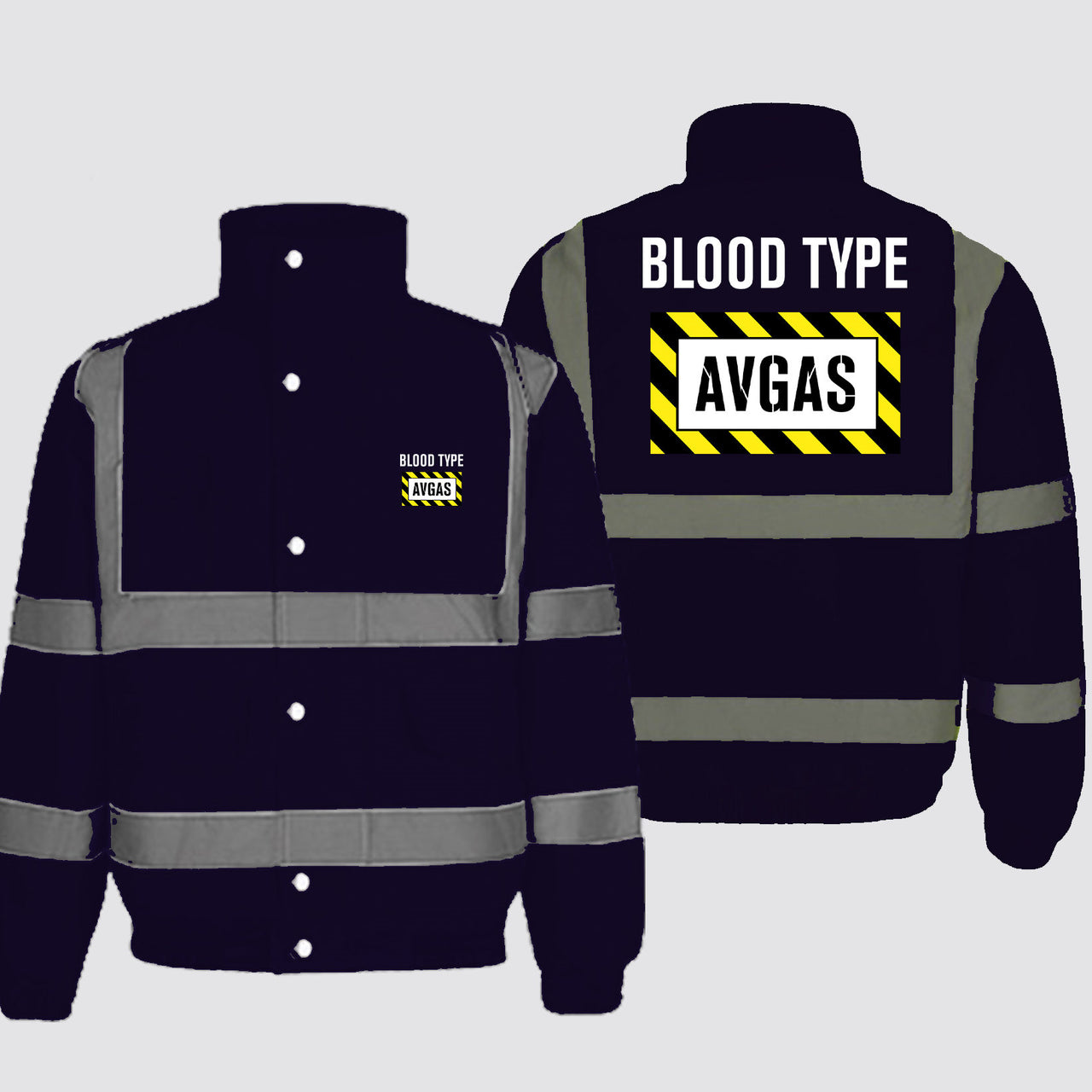 Blood Type AVGAS Designed Reflective Winter Jackets