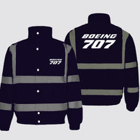 Thumbnail for Boeing 707 & Text Designed Reflective Winter Jackets