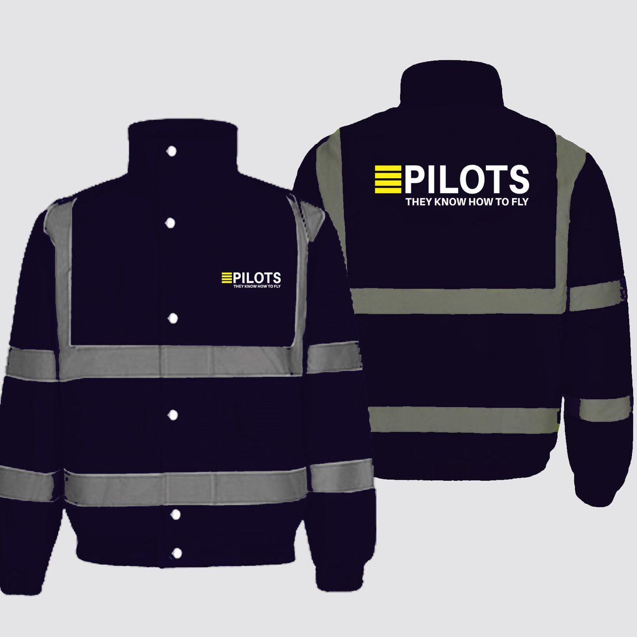 Pilots They Know How To Fly Designed Reflective Winter Jackets