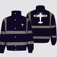 Thumbnail for Eat Sleep Fly & Propeller Designed Reflective Winter Jackets