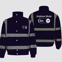 Thumbnail for Airplane Mode On Designed Reflective Winter Jackets
