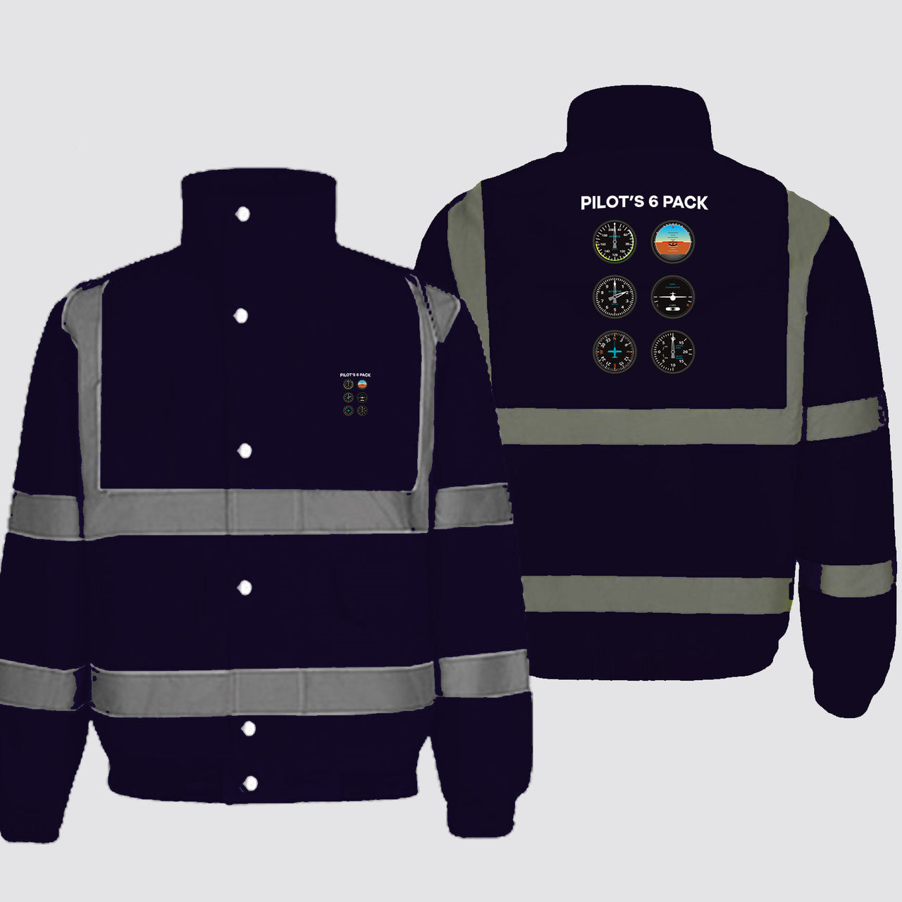 Pilot's 6 Pack Designed Reflective Winter Jackets