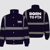 Thumbnail for Born To Fix Airplanes Designed Reflective Winter Jackets
