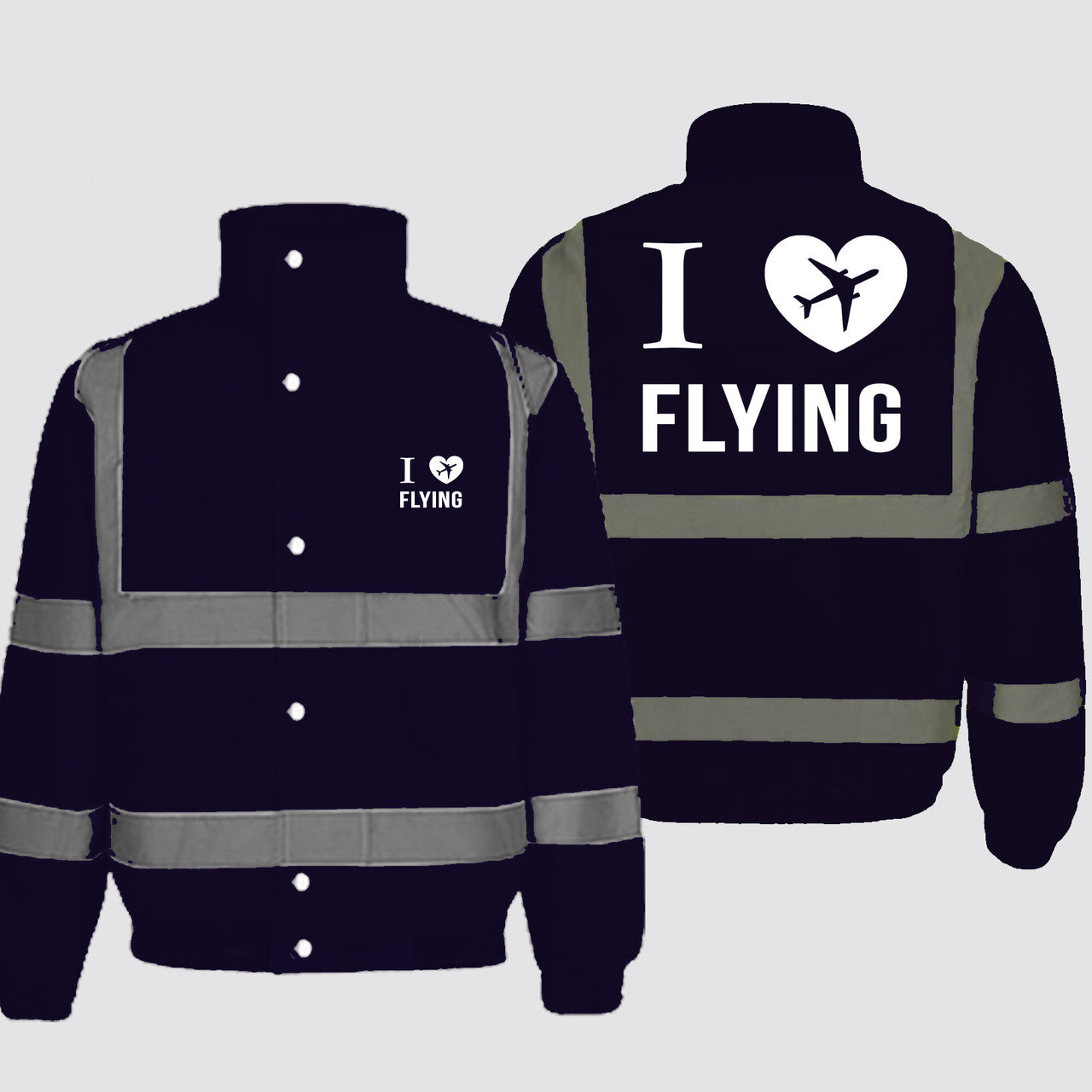 I Love Flying Designed Reflective Winter Jackets