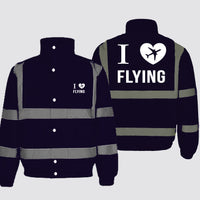 Thumbnail for I Love Flying Designed Reflective Winter Jackets