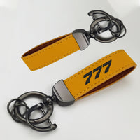 Thumbnail for 777 Flat Text Design Horseshoe Buckle Key Chains