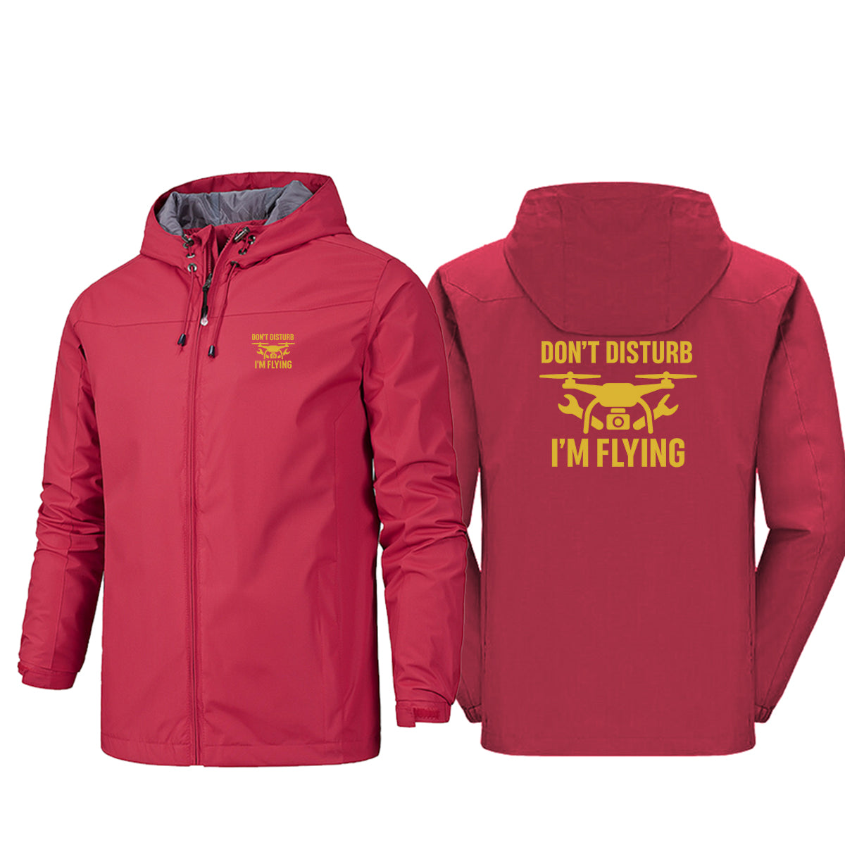 Don't Disturb I'm Flying Designed Rain Jackets & Windbreakers