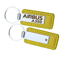Thumbnail for Airbus A350 & Text Faux Leather Key Chains