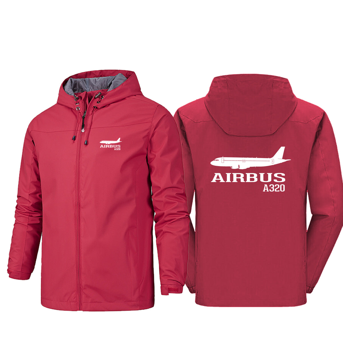 Airbus A320 Printed Designed Rain Jackets & Windbreakers