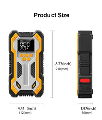 Thumbnail for 10000mAh 6000A Car Jump Starter: Air Compressor, LCD Screen