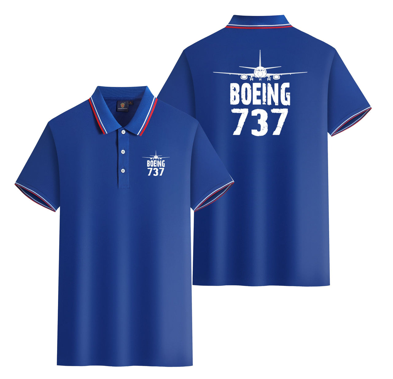 Boeing 737 & Plane Designed Stylish Polo T-Shirts (Double-Side)