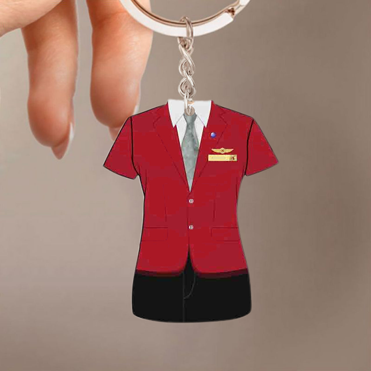 Qatar Airways Uniform Acrylic Keychain