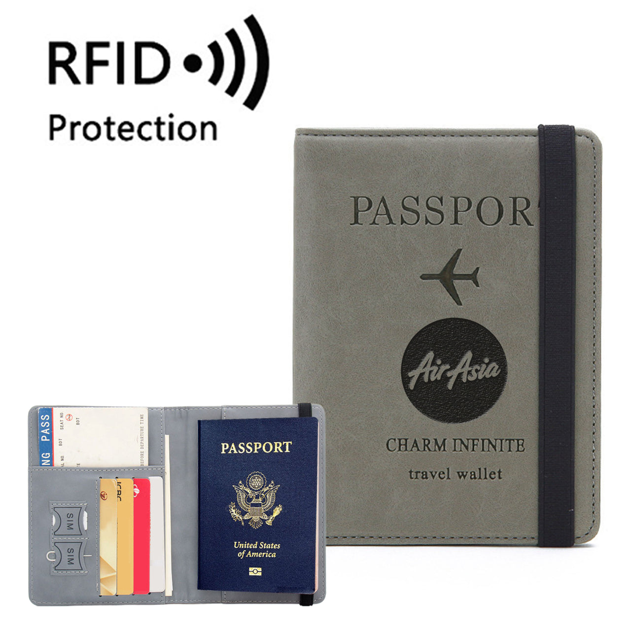 AirAsia Designed Passport Cover Travel Wallet Passport Holder