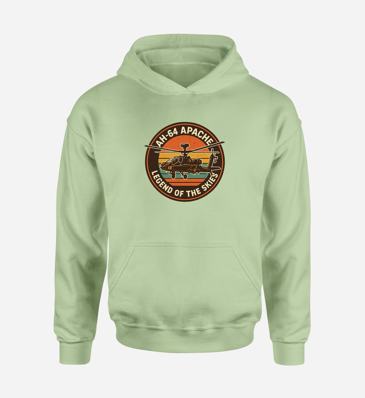 Retro Apache AH-64 Designed Hoodies