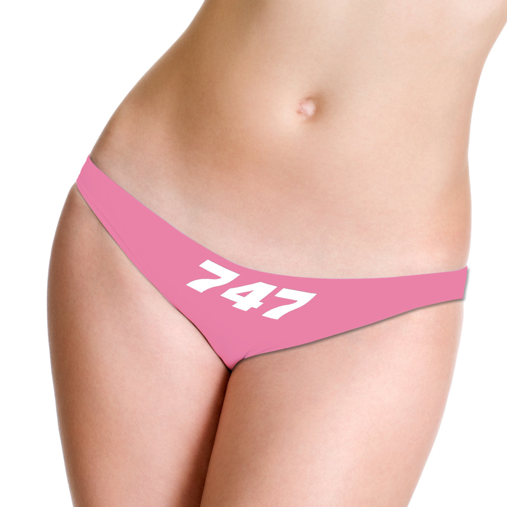 747 Flat Text Designed Women T-back & Thongs