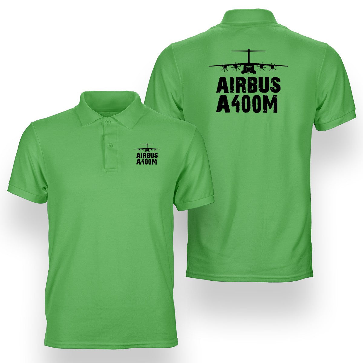 Airbus A400M & Plane Designed Double Side Polo T-Shirts