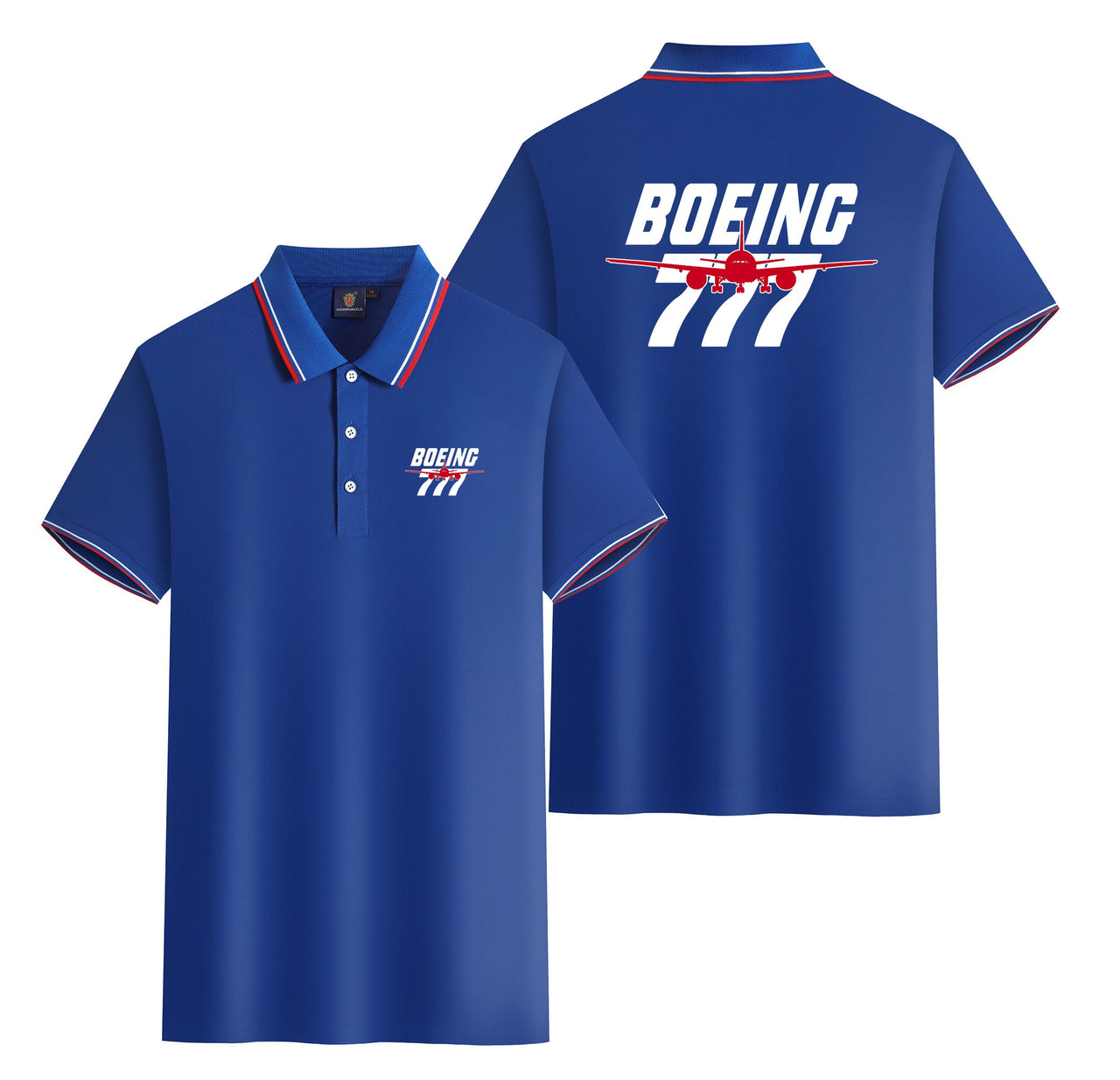 Amazing Boeing 777 Designed Stylish Polo T-Shirts (Double-Side)