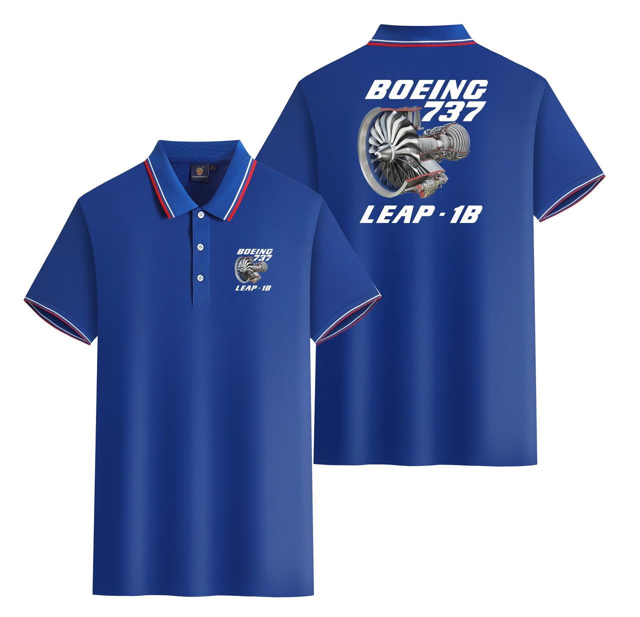Boeing 737 & Leap 1B Designed Stylish Polo T-Shirts (Double-Side)