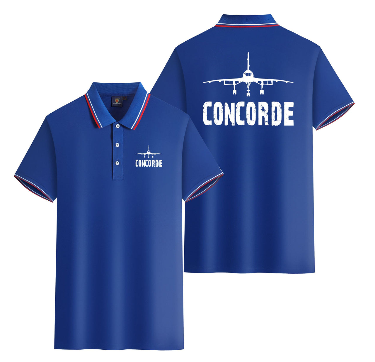 Concorde & Plane Designed Stylish Polo T-Shirts (Double-Side)