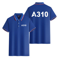 Thumbnail for A310 Flat Text Designed Stylish Polo T-Shirts (Double-Side)