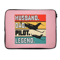 Thumbnail for Husband & Dad & Pilot & Legend Designed Laptop & Tablet Cases