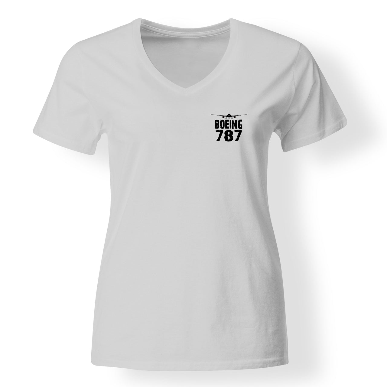Boeing 787 & Plane Designed V-Neck T-Shirts - view 19